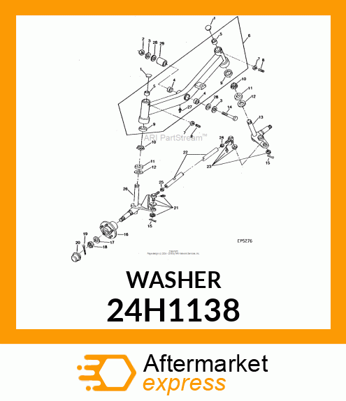 WASHER, METALLIC, ROUND HOLE 24H1138