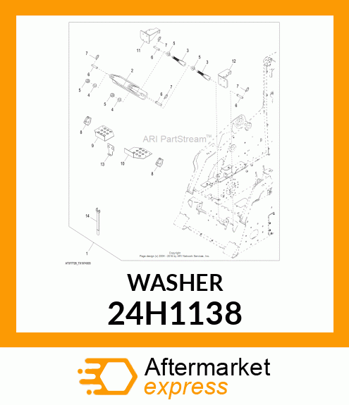 WASHER, METALLIC, ROUND HOLE 24H1138