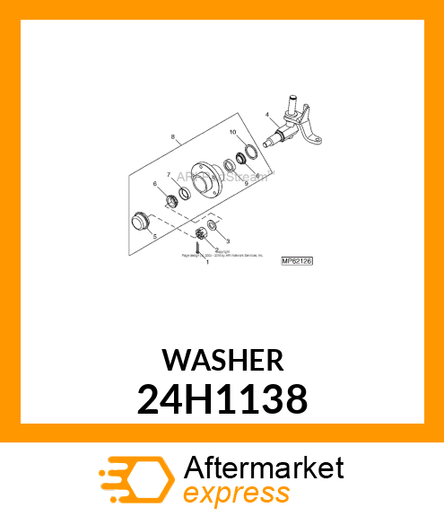 WASHER, METALLIC, ROUND HOLE 24H1138