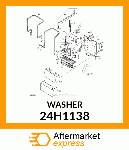 WASHER, METALLIC, ROUND HOLE 24H1138