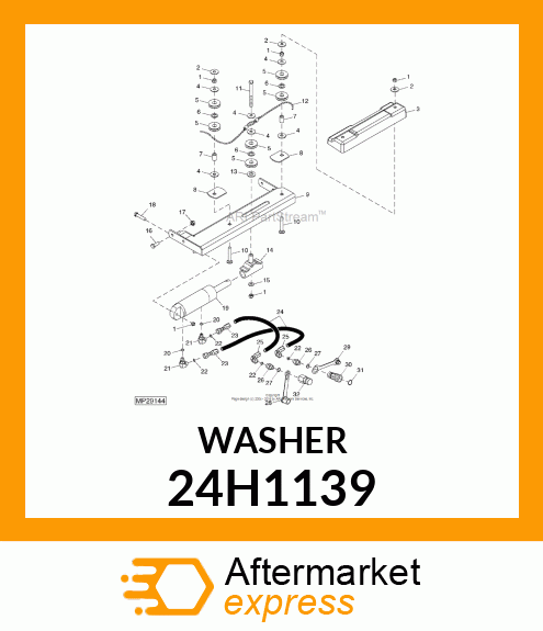 WASHER, METALLIC, ROUND HOLE 24H1139