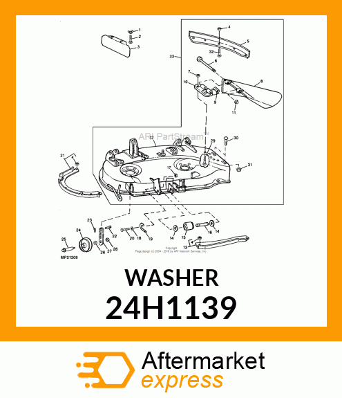 WASHER, METALLIC, ROUND HOLE 24H1139