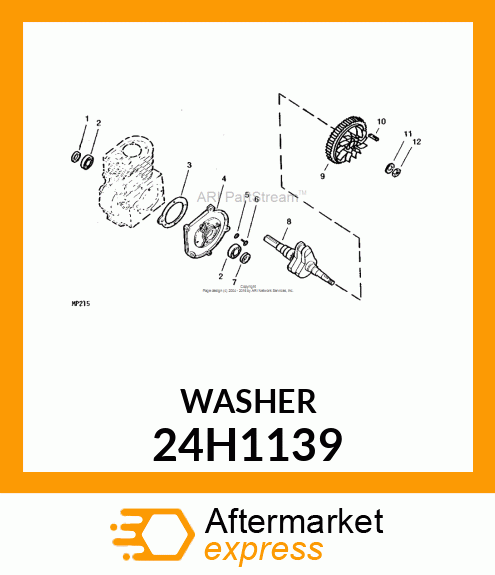 WASHER, METALLIC, ROUND HOLE 24H1139