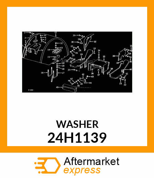 WASHER, METALLIC, ROUND HOLE 24H1139