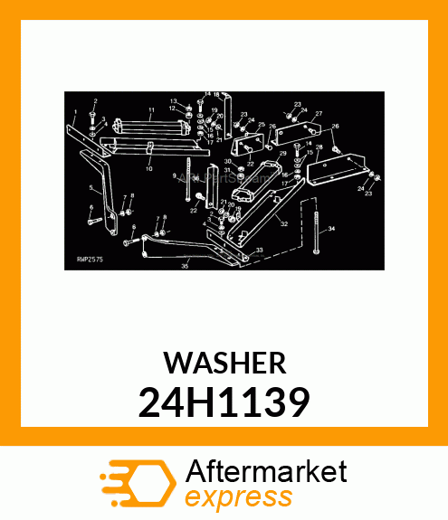 WASHER, METALLIC, ROUND HOLE 24H1139