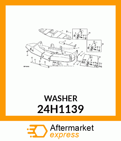 WASHER, METALLIC, ROUND HOLE 24H1139