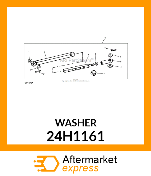 WASHER, METALLIC, ROUND HOLE 24H1161