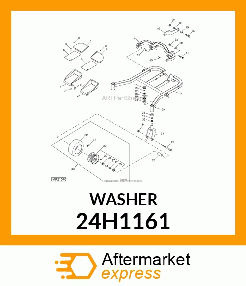 WASHER, METALLIC, ROUND HOLE 24H1161