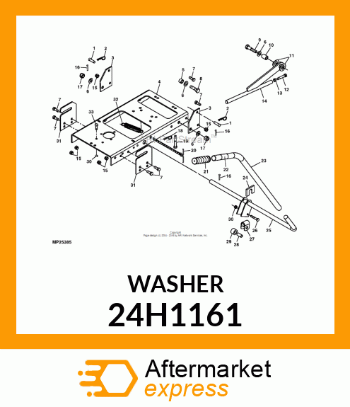 WASHER, METALLIC, ROUND HOLE 24H1161