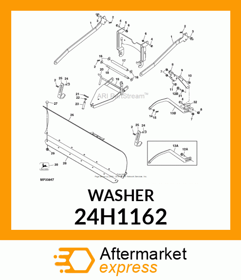 WASHER, METALLIC, ROUND HOLE 24H1162