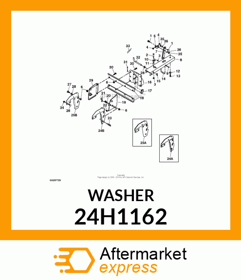 WASHER, METALLIC, ROUND HOLE 24H1162