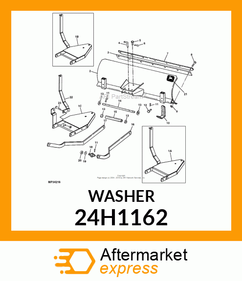 WASHER, METALLIC, ROUND HOLE 24H1162