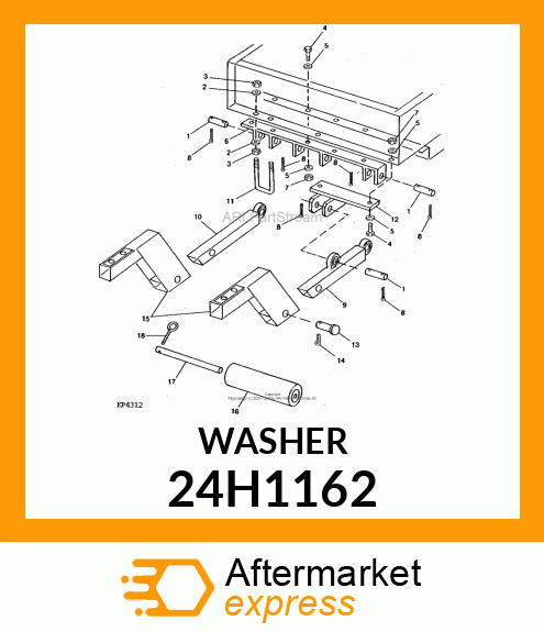 WASHER, METALLIC, ROUND HOLE 24H1162