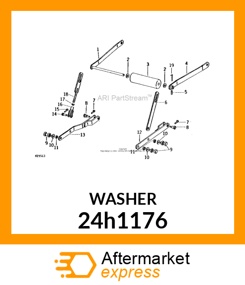 WASHER, METALLIC, ROUND HOLE 24h1176