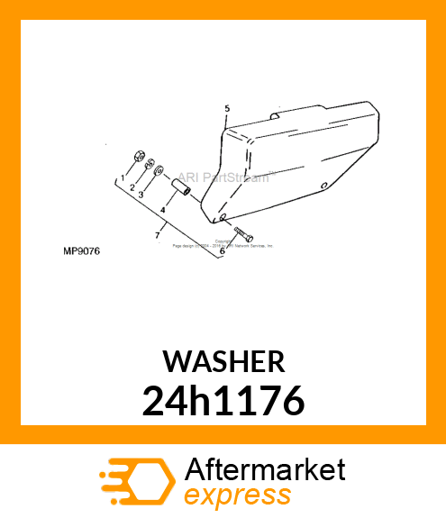 WASHER, METALLIC, ROUND HOLE 24h1176