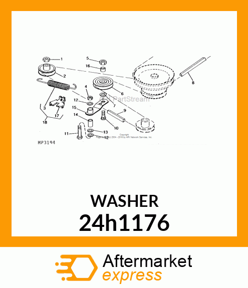 WASHER, METALLIC, ROUND HOLE 24h1176