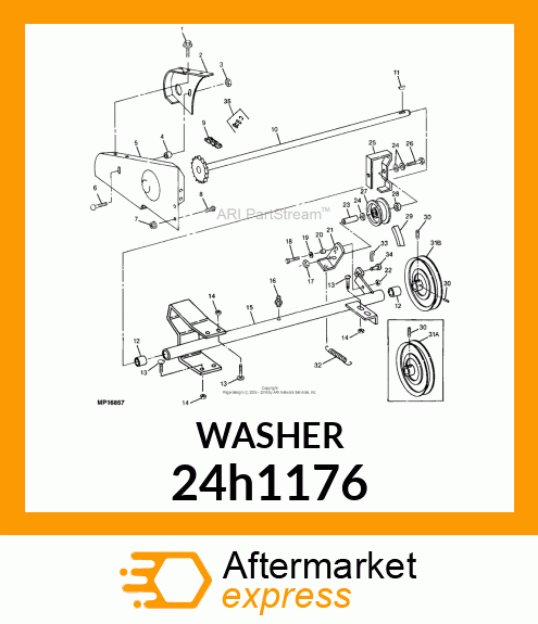 WASHER, METALLIC, ROUND HOLE 24h1176