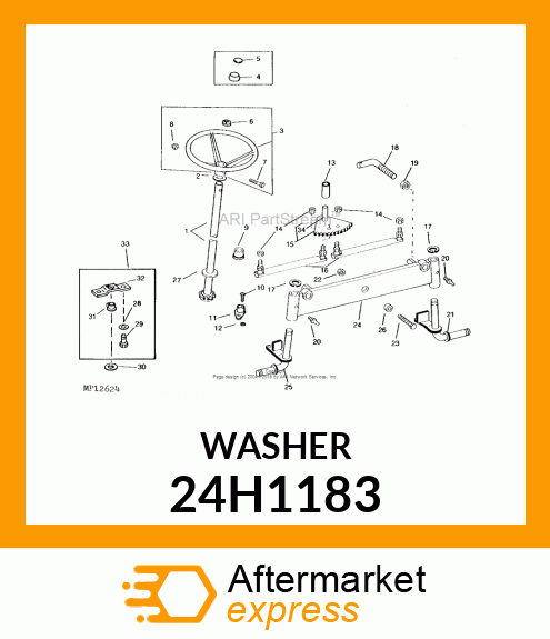 WASHER, METALLIC, ROUND HOLE 24H1183