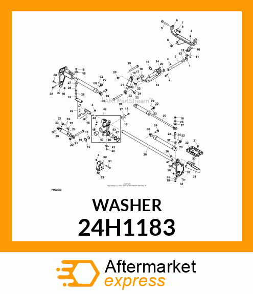 WASHER, METALLIC, ROUND HOLE 24H1183