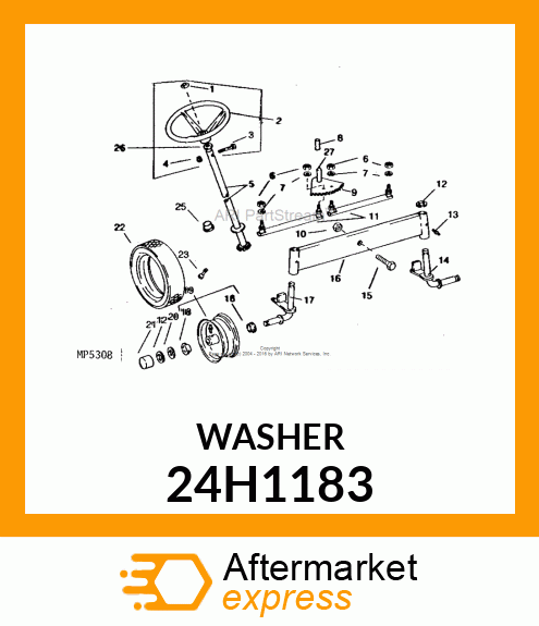 WASHER, METALLIC, ROUND HOLE 24H1183