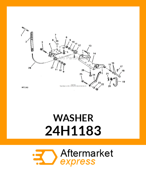 WASHER, METALLIC, ROUND HOLE 24H1183