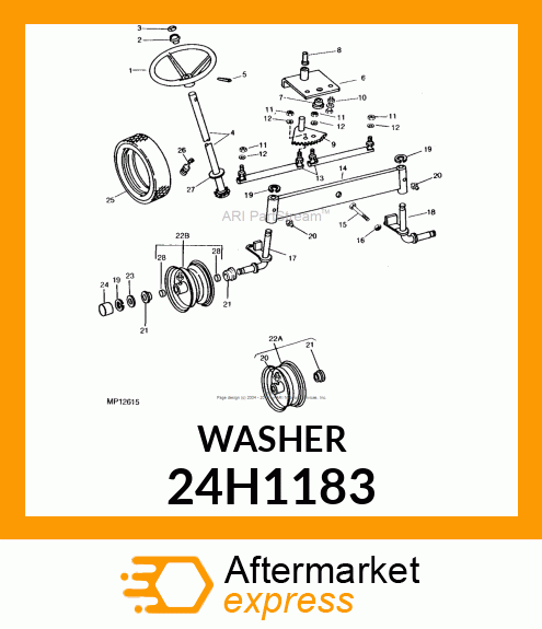 WASHER, METALLIC, ROUND HOLE 24H1183