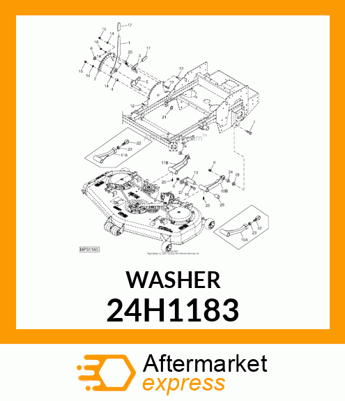 WASHER, METALLIC, ROUND HOLE 24H1183