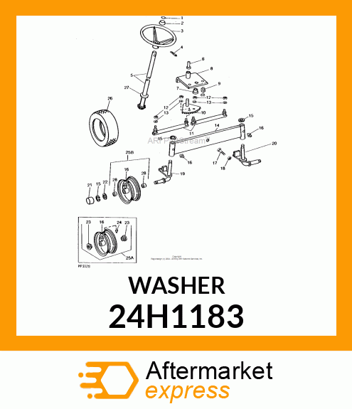 WASHER, METALLIC, ROUND HOLE 24H1183