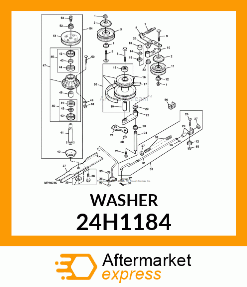 WASHER, METALLIC, ROUND HOLE 24H1184