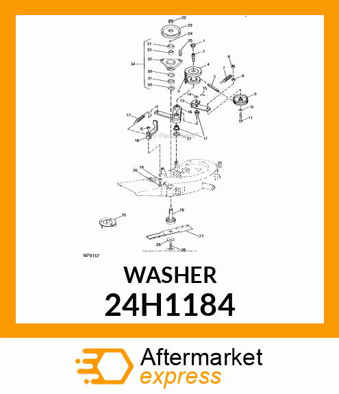 WASHER, METALLIC, ROUND HOLE 24H1184