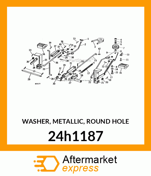 WASHER, METALLIC, ROUND HOLE 24h1187