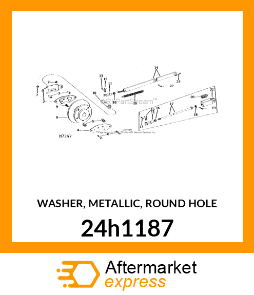 WASHER, METALLIC, ROUND HOLE 24h1187