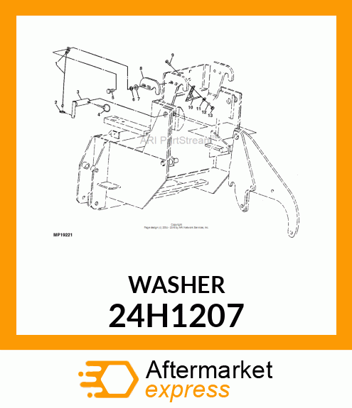 WASHER, METALLIC, ROUND HOLE 24H1207