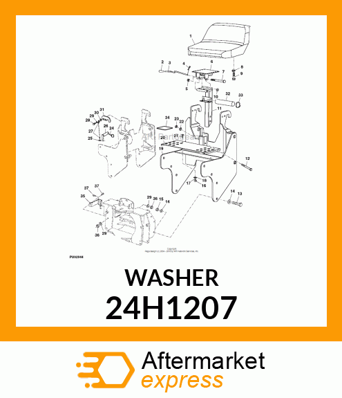 WASHER, METALLIC, ROUND HOLE 24H1207