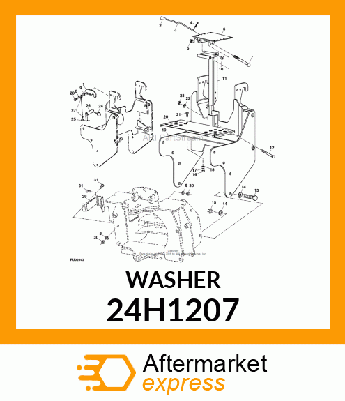 WASHER, METALLIC, ROUND HOLE 24H1207