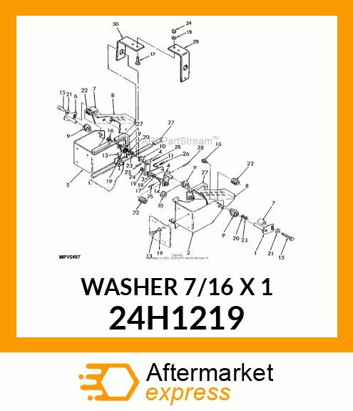 WASHER .438X1.000X.083 ZINC # 24H1219