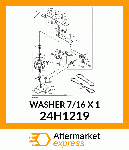 WASHER .438X1.000X.083 ZINC # 24H1219