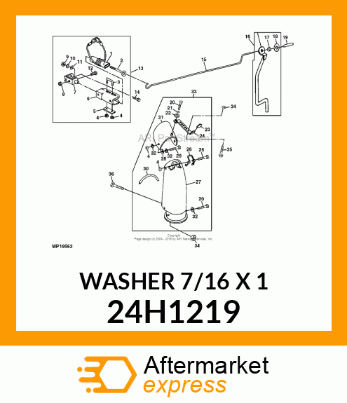 WASHER .438X1.000X.083 ZINC # 24H1219