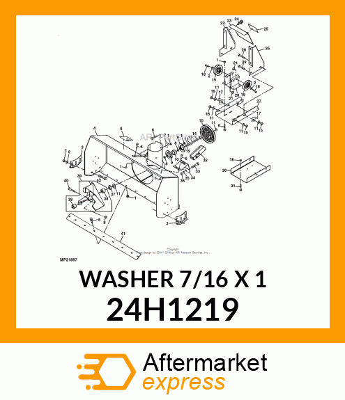 WASHER .438X1.000X.083 ZINC # 24H1219