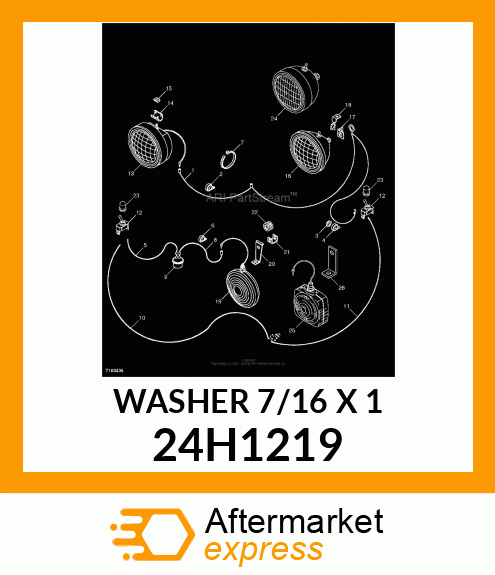 WASHER .438X1.000X.083 ZINC # 24H1219