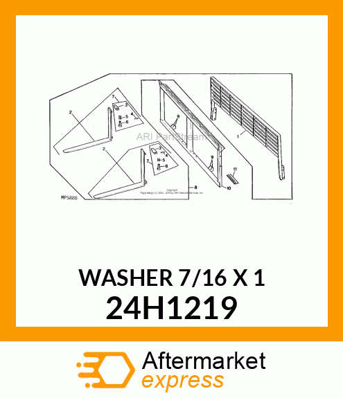 WASHER .438X1.000X.083 ZINC # 24H1219