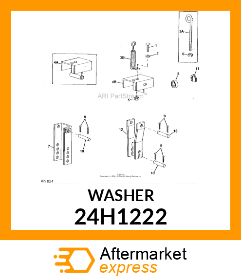 WASHER, METALLIC, ROUND HOLE 24H1222