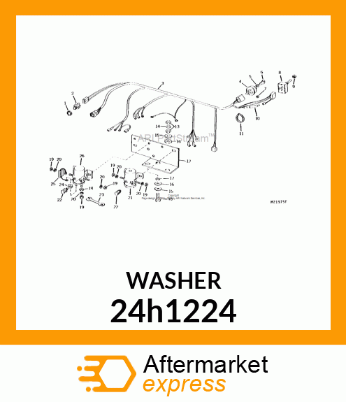 WASHER, METALLIC, ROUND HOLE 24h1224