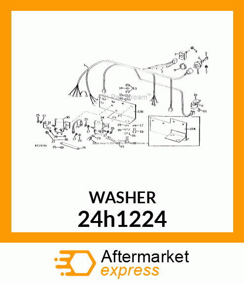 WASHER, METALLIC, ROUND HOLE 24h1224