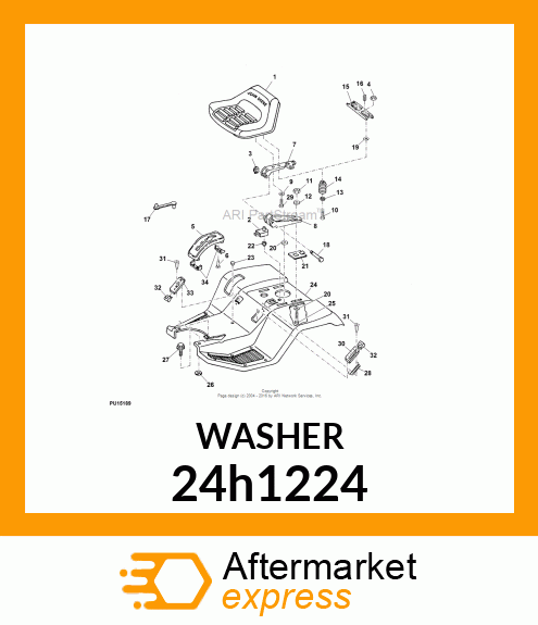 WASHER, METALLIC, ROUND HOLE 24h1224