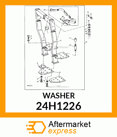 WASHER, METALLIC, ROUND HOLE 24H1226