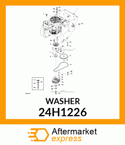 WASHER, METALLIC, ROUND HOLE 24H1226