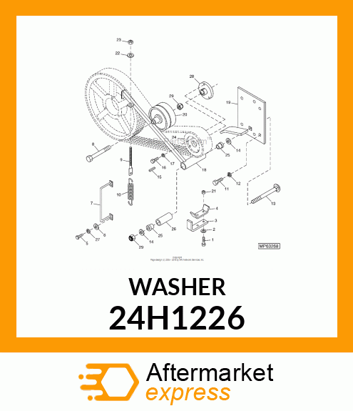 WASHER, METALLIC, ROUND HOLE 24H1226