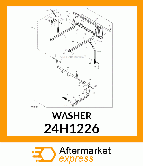 WASHER, METALLIC, ROUND HOLE 24H1226