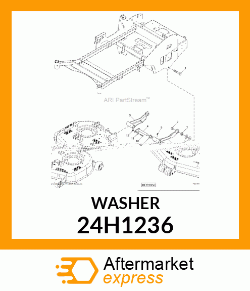 WASHER, METALLIC, ROUND HOLE 24H1236